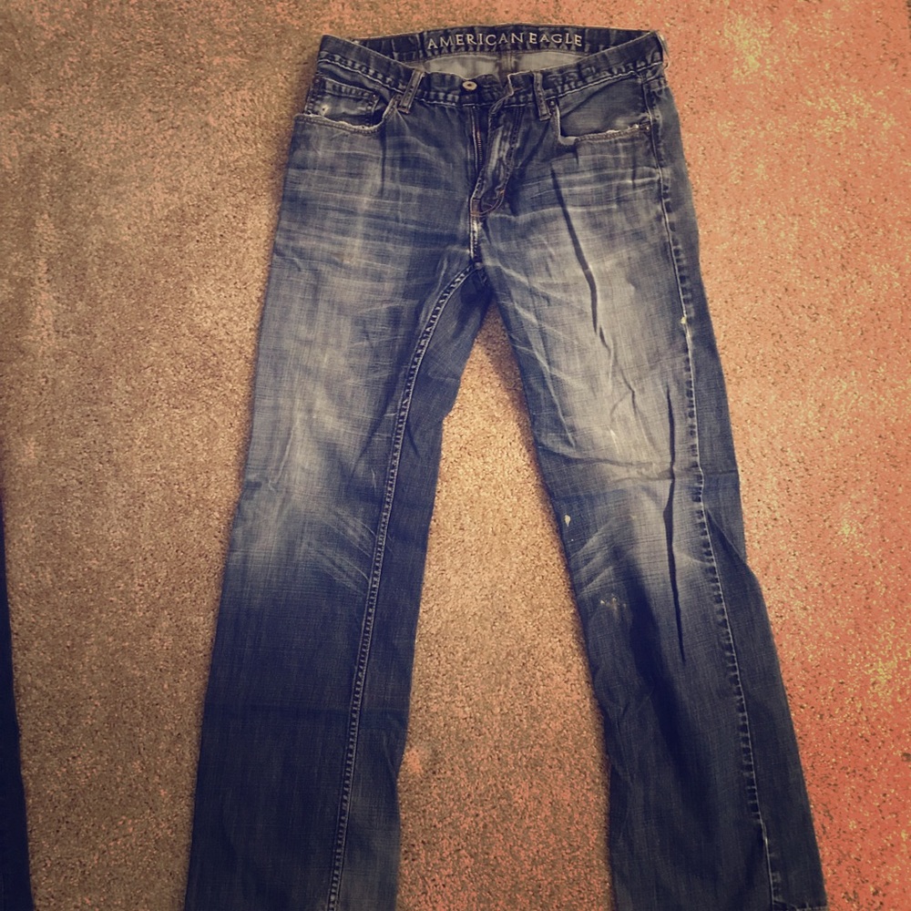 American Eagle Blue Low Rise Boot 32-34